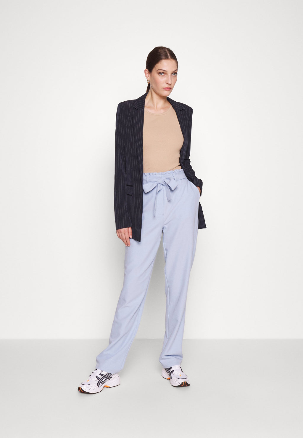 PIECES Tall PCBOSS PAPERBAG STRAIGHT PANTS