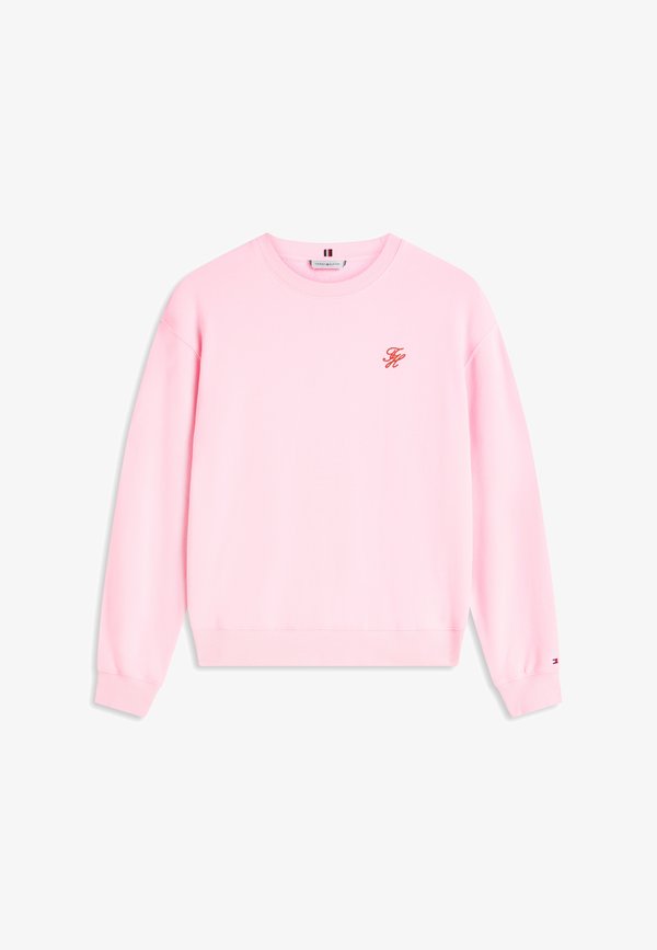 Tommy Hilfiger LOGO EMBROIDERY CREW NECK SWEATSHIRT - Sweatshirt - classic pink