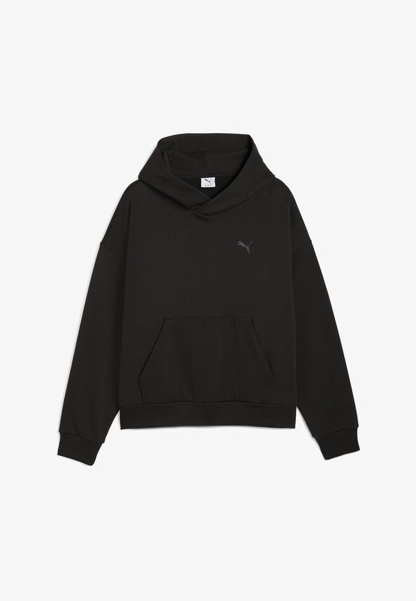 Puma WARDROBE ESSENTIALS BOXY - Hoodie - black