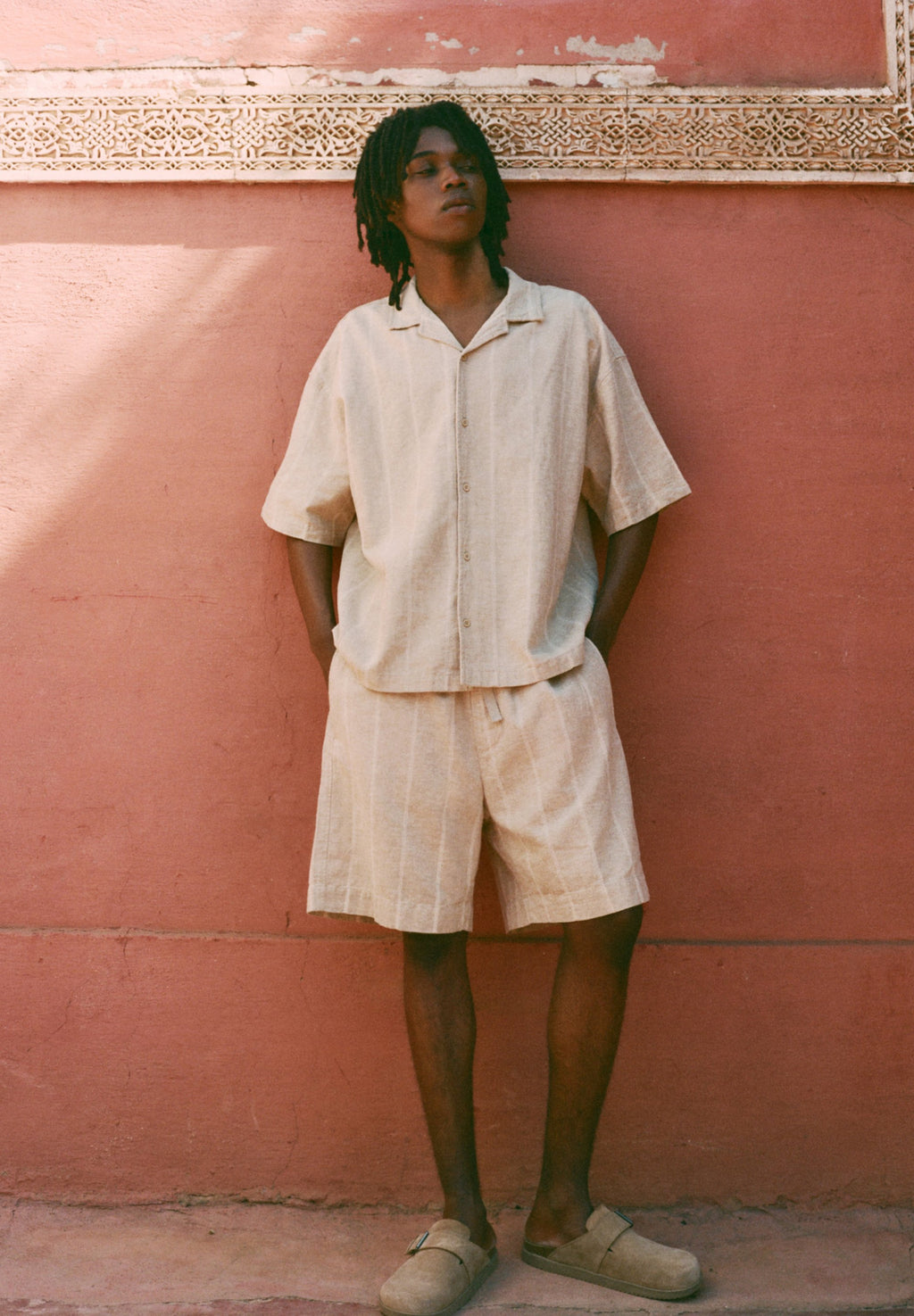 PULL&BEAR LINEN BLEND BERMUDA