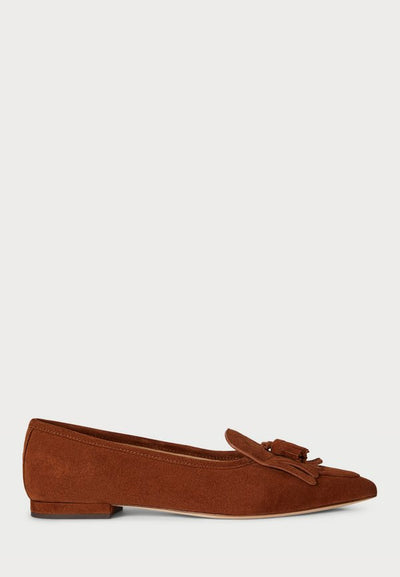 Lauren Ralph Lauren LONDYN SHEEP-SUEDE KILTIE BALLET FLAT