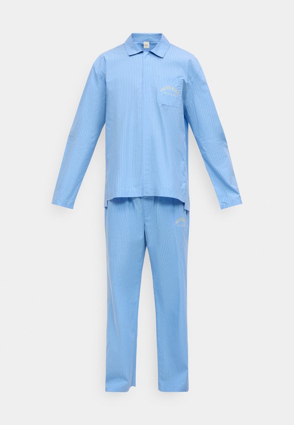 Calvin Klein Underwear HERITAGE CREST SHIRT PANT COTTON POPLIN - Pyjamas - blue