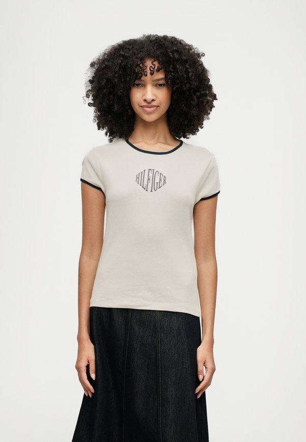 Tommy Hilfiger LOGO SLIM RINGER T-SHIRT - Print T-shirt - calico