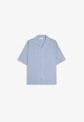 Bershka STRIPPED - SHIRT - Shirt - light blue