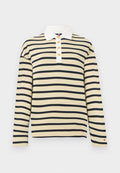 Tommy Hilfiger BUTTON RUGBY - Sweatshirt - country ivory/dark night navy