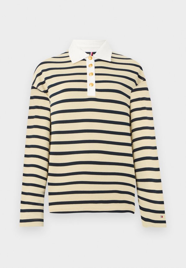 Tommy Hilfiger BUTTON RUGBY - Sweatshirt - country ivory/dark night navy