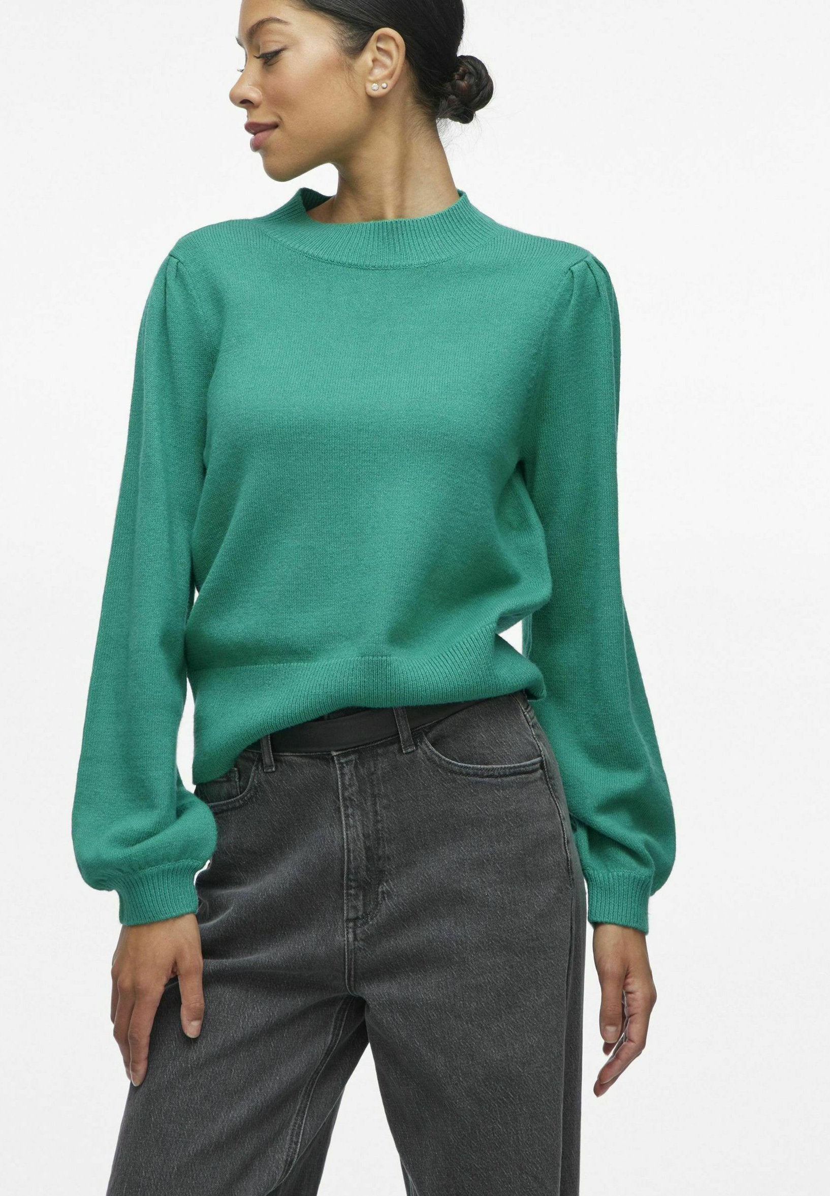 VILA VIRIL TURTLE-NK BALLOON L/S TOP - NOOS