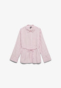 Vero Moda Curve VMCGINA BELT LS SHIRT WVN CUR - Button-down blouse - pink-a-boo