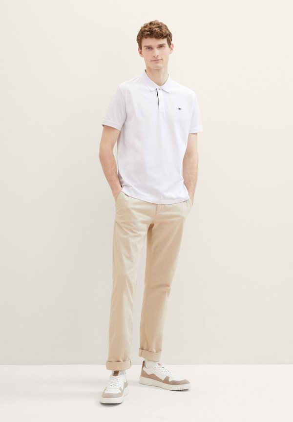 TOM TAILOR BASIC WITH CONTRAST - Polo shirt - white