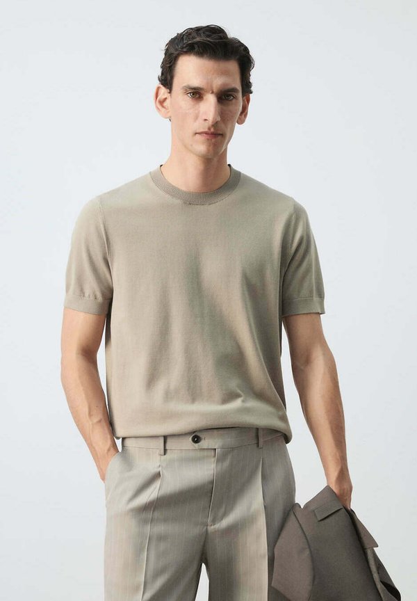 Mango ADULT - Basic T-shirt - sand