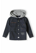 DENIM LONG SLEEVE WITH DETACHABLE HOOD Media 1