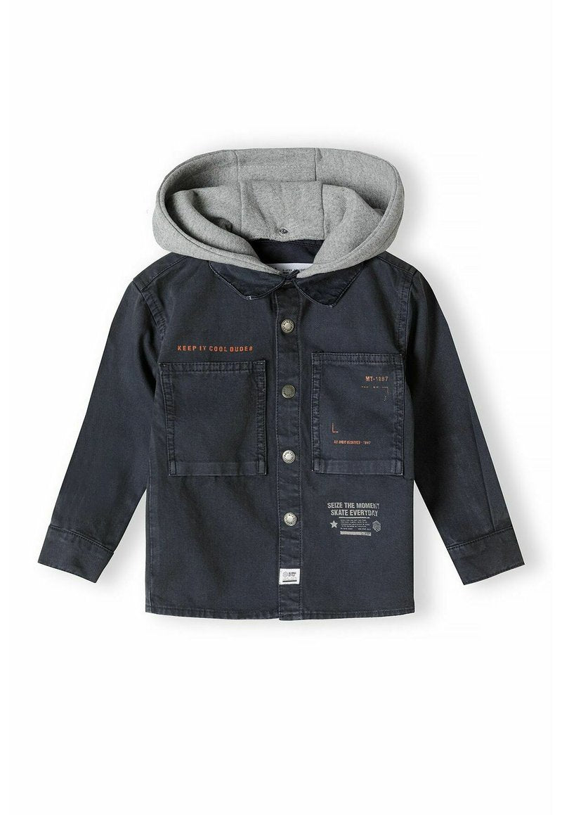 DENIM LONG SLEEVE WITH DETACHABLE HOOD Media 1