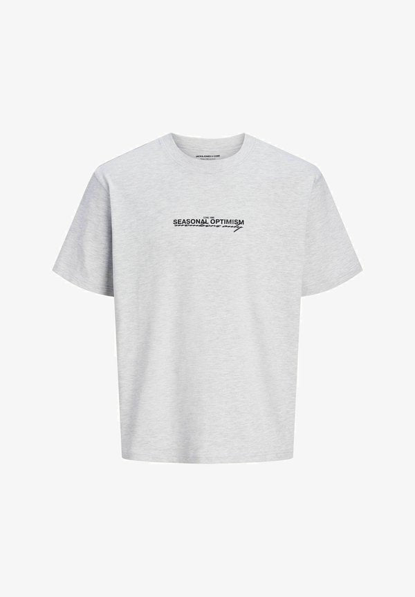 Jack & Jones T- - Print T-shirt - white melange