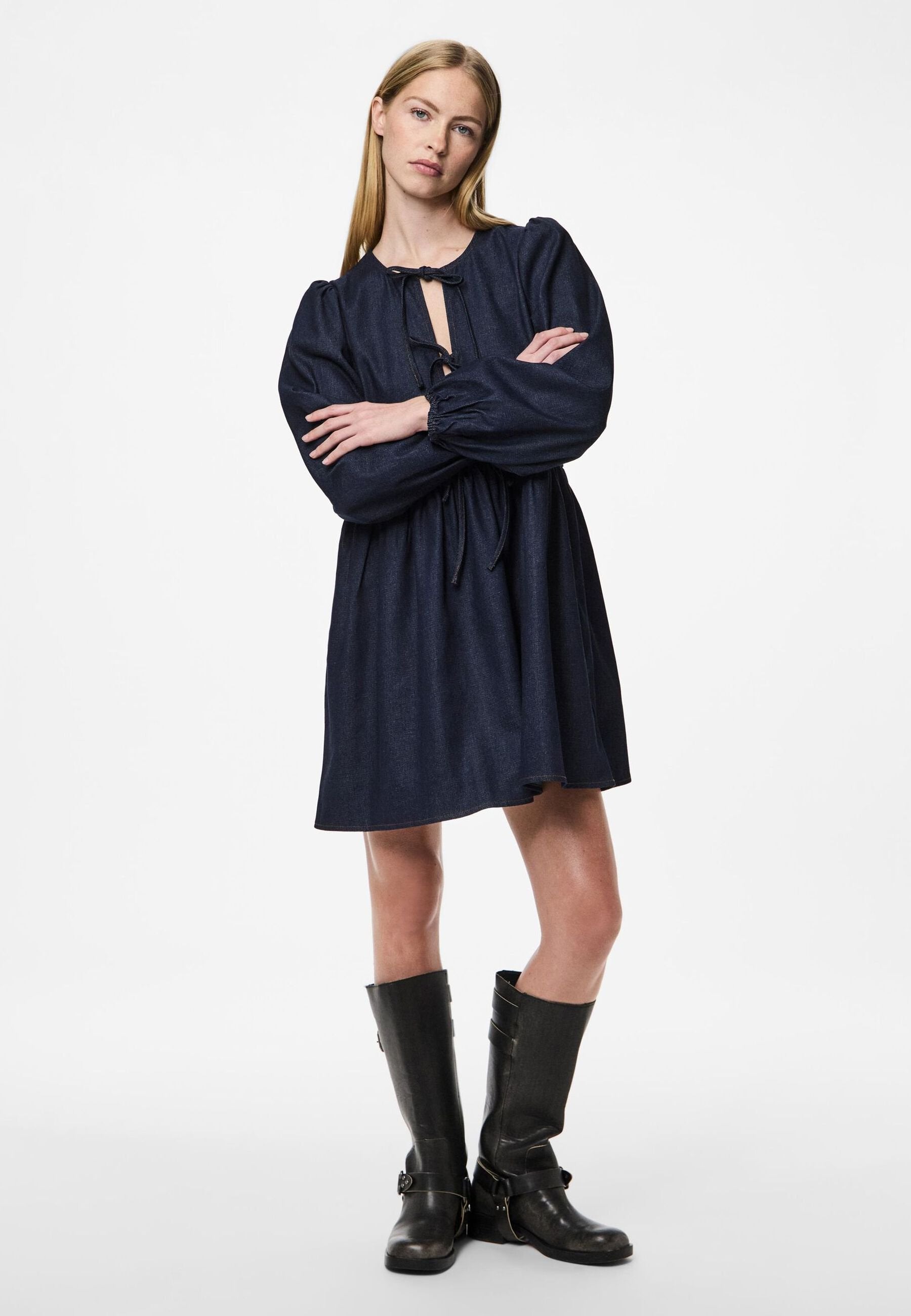 Pieces PCASTA O NECK TIE DRESS