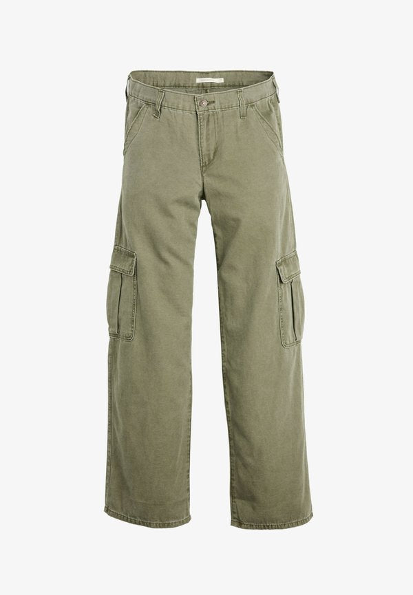 Levi's® SUPERLOW LOOSE CARGO ND IVY GREEN PIGMEN - Cargo trousers - ivy green pigment - greens