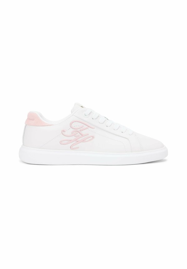 Tommy Hilfiger HILFIGER ICON LEATHER LOGO EMBROIDERY COURT TRAINERS