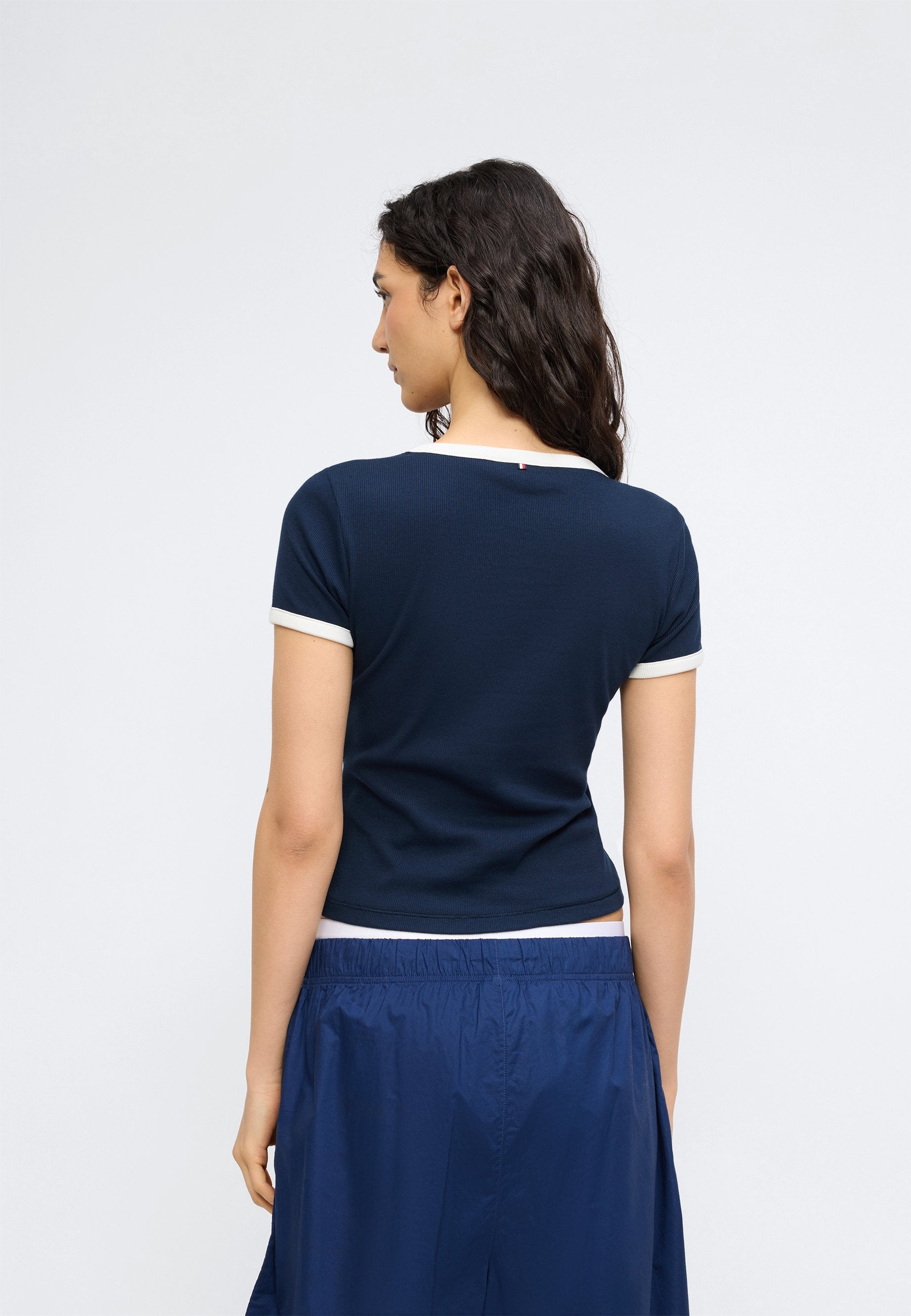 HERITAGE CONTRAST TRIM RIBBED LOUNGE T-SHIRT Media 5