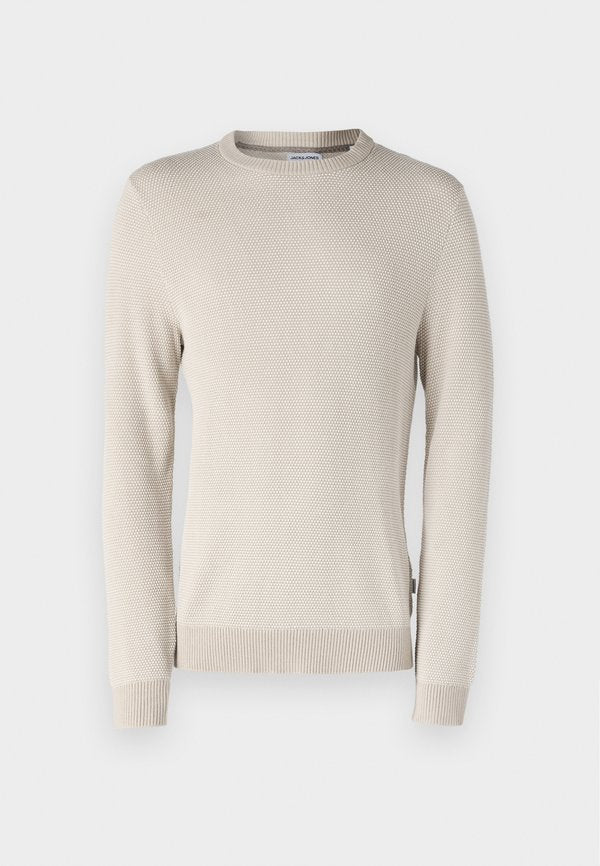 Jack & Jones Knitted Plain Knitted - Jumper - oatmeal