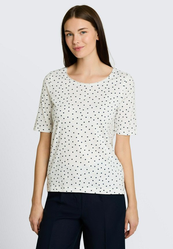 TOM TAILOR TOM TAILOR T-SHIRT T-SHIRT MIT PUNKTEMUSTER - Print T-shirt - white small dot design