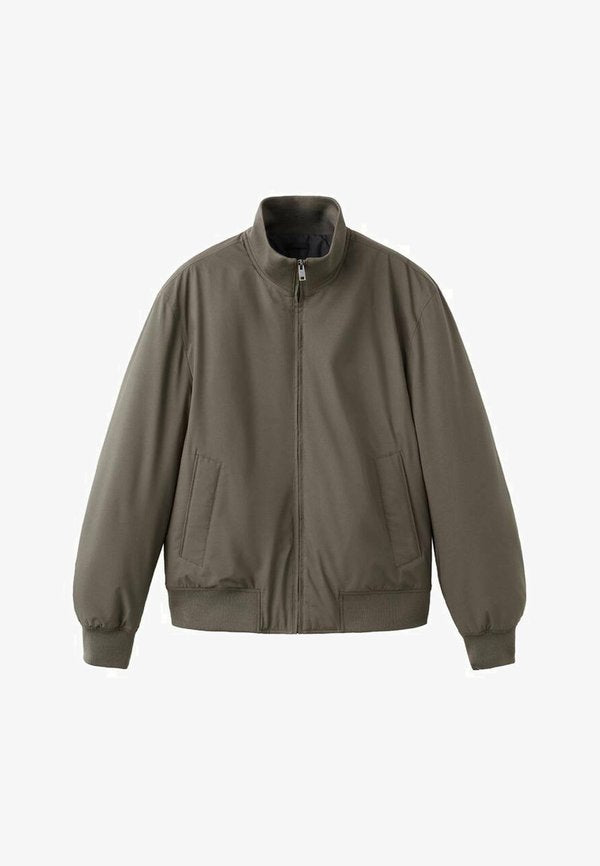Mango Bomber Jacket - khaki