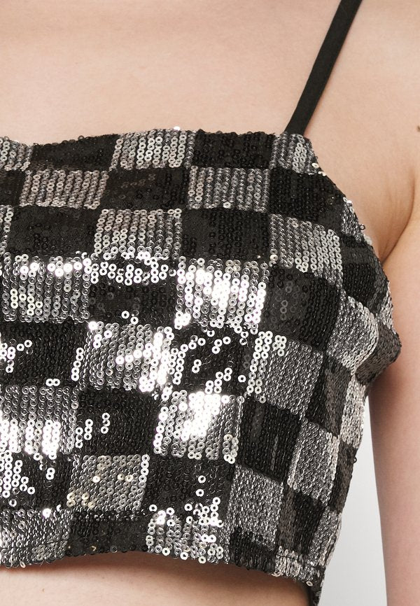 Noisy May NMMINDY  SEQUIN CROPPED TOP