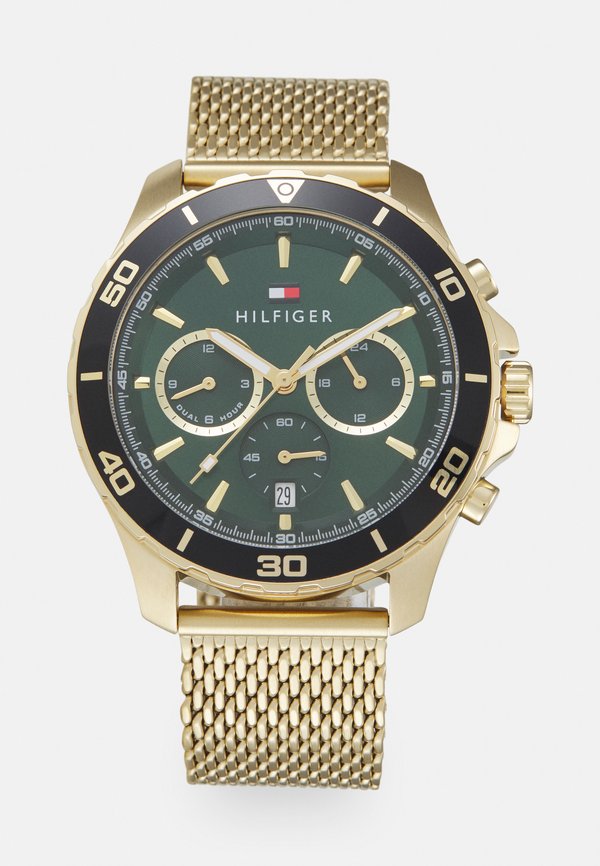 Tommy Hilfiger Chronograph watch - gold-coloured/green