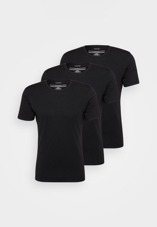 Calvin Klein Underwear 3 PACK T-SHIRTS COTTON MICRO STRETCH TEES - Undershirt - black