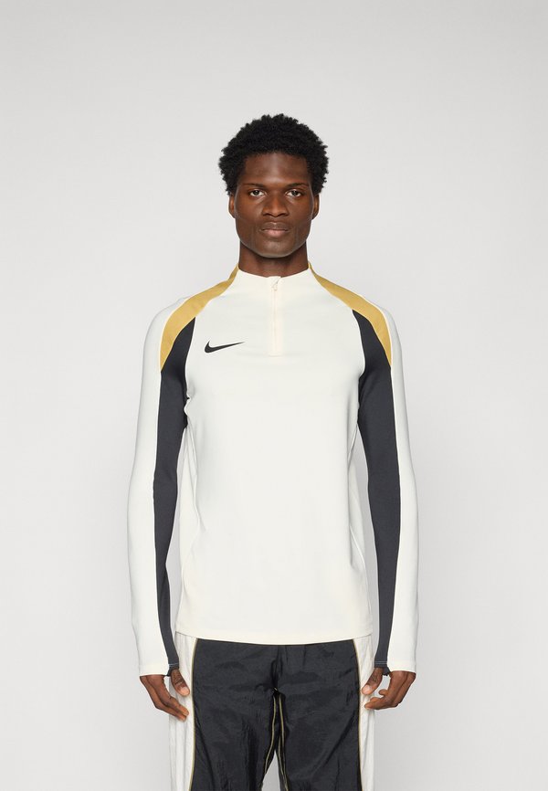 Nike Performance STRIKE DRILL TOP - Long sleeved top - pale ivory/black/jersey gold