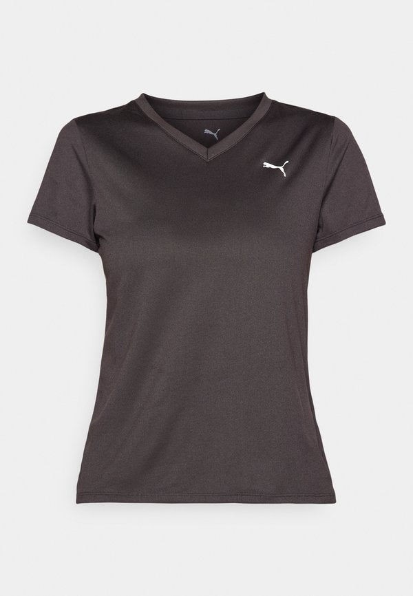 Puma TAD ESSENTIAL V NECK TEE - Sports T-shirt - black