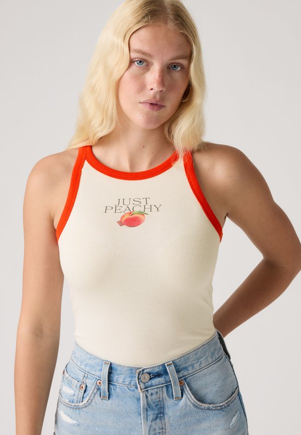 Levi's® HAYES RACER - Top - tank just peachy egret / signal red