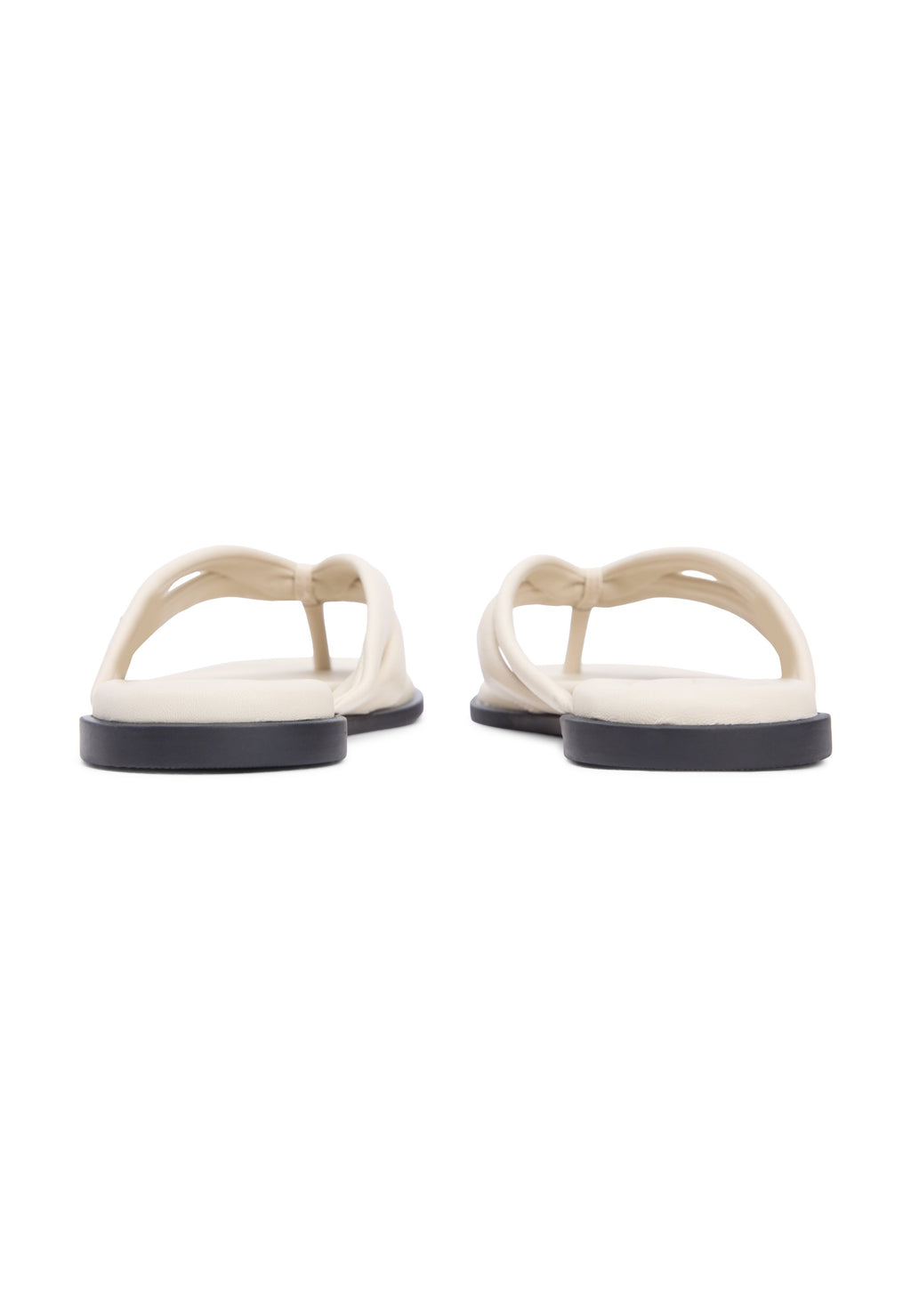 LEATHER TOE POST FLAT SANDALS Media 3