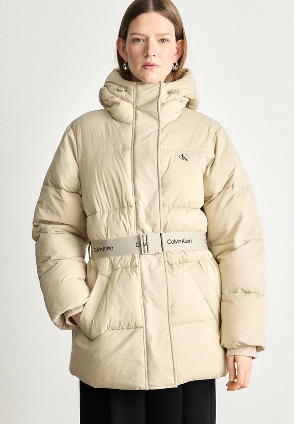 Calvin Klein Jeans BELTED MIDWEIGHT PUFFER - Winter jacket - island fossil