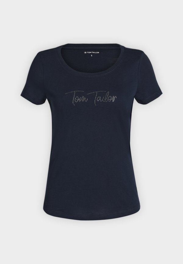 TOM TAILOR T-SHIRT WITH LOGO PRINT - Print T-shirt - sky captain blue