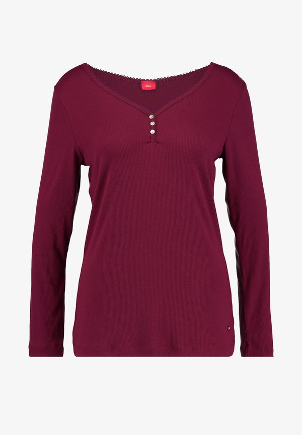 s.Oliver PLAYFUL DREAMS - Pyjama top - bordeaux