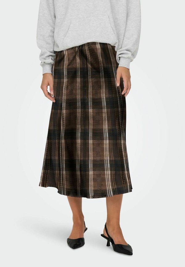 ONLY SKIRT ONLJANE SKIRT LONG SKIRT - A-line skirt - chocolate brown