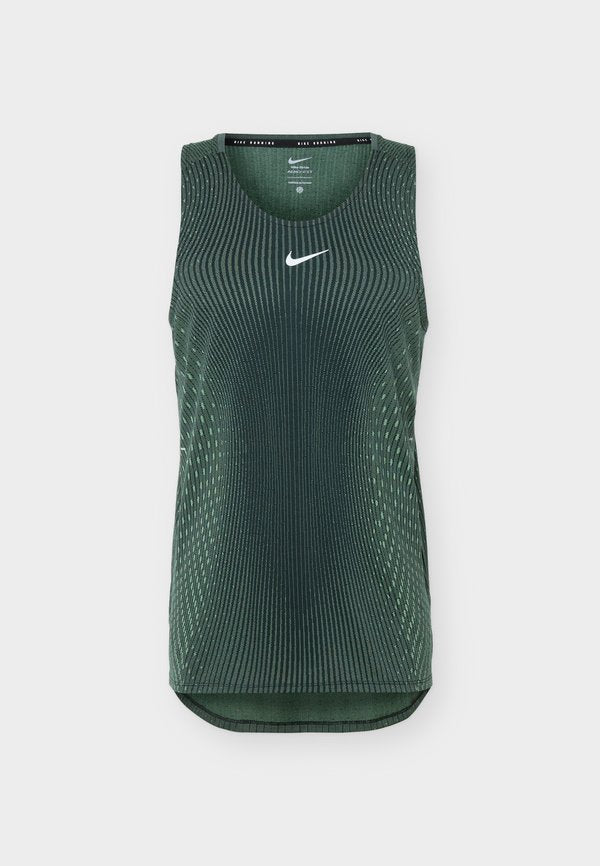 Nike Performance STRIDE TANK - Top - black/voltage green