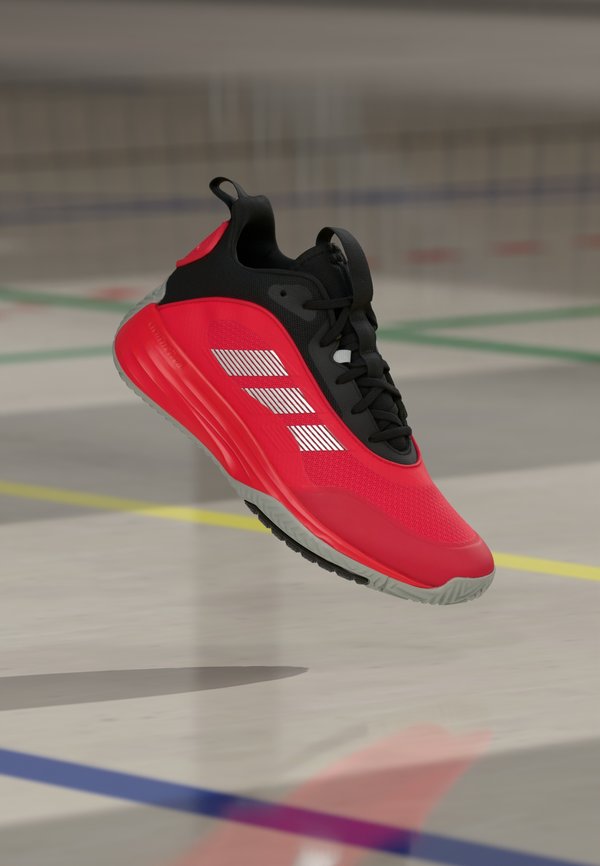 adidas Performance OWNTHEGAME 3.0 UNISEX - Basketball shoes - pure ruby/silver-coloured metallic/core black