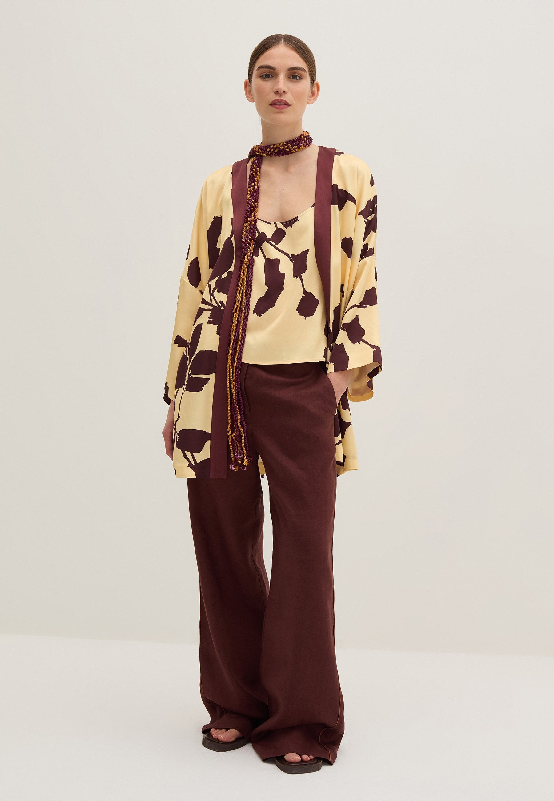 Stefanel OPEN KIMONO WITH PATTERN