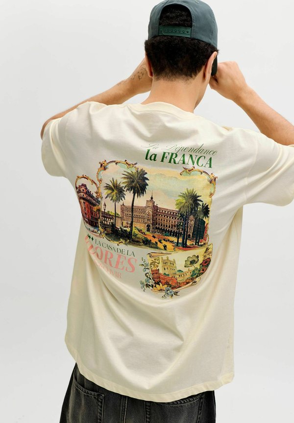 Jack & Jones T- - Print T-shirt - antique white