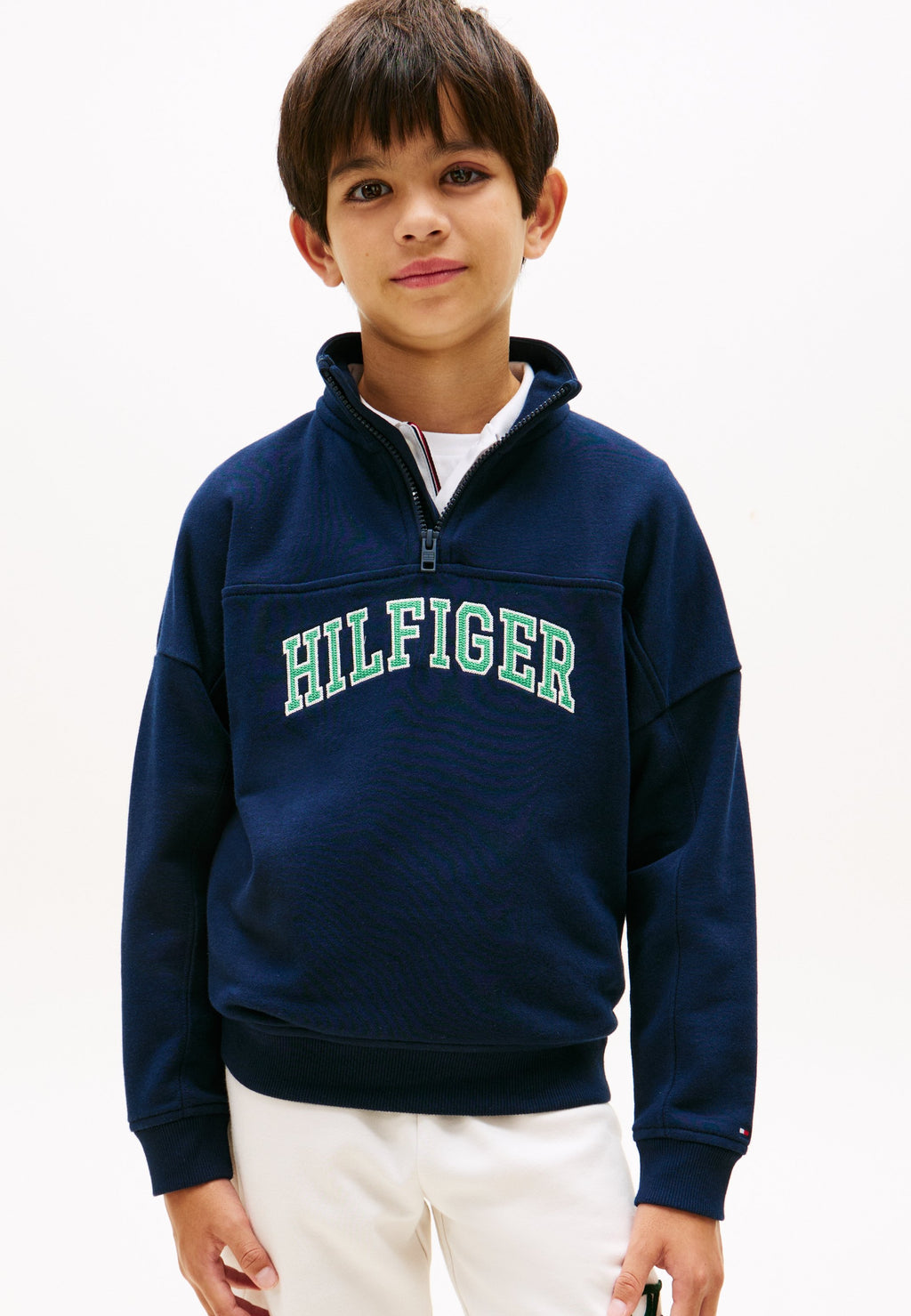 LOGO TERRY QUARTER-ZIP SWEATSHIRT Media 3