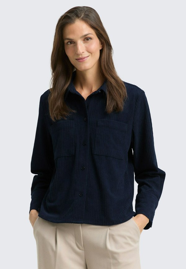 TOM TAILOR LOOSE FIT  - Button-down blouse - sky captain blue