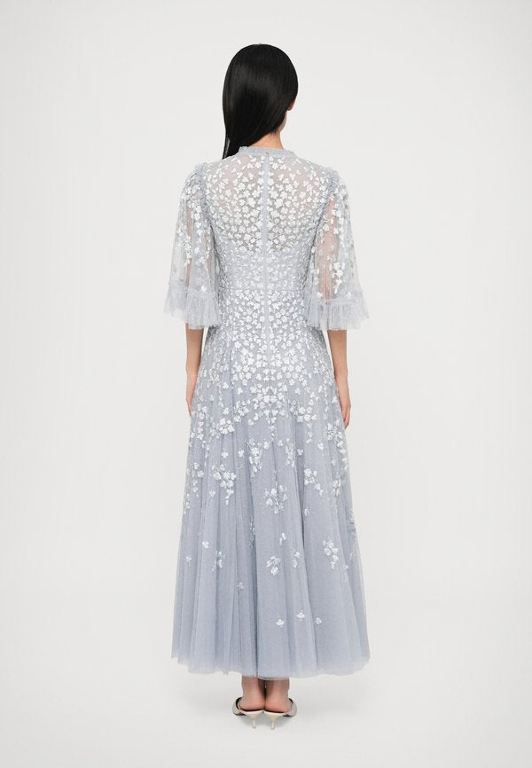 Needle & Thread SCATTER BLOSSOM ROUND NECK GOWN