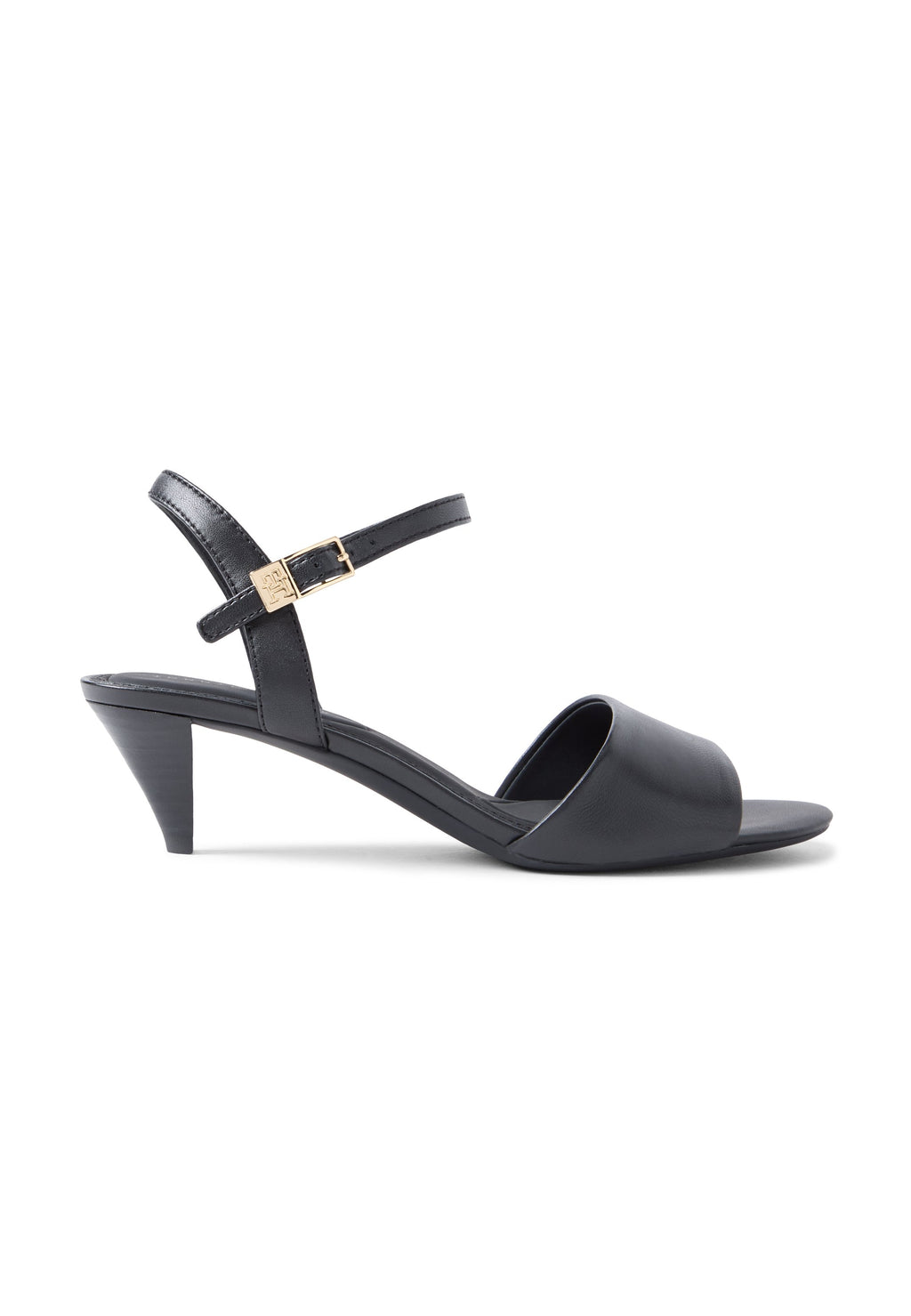 LEATHER OPEN TOE HEELED SANDALS Media 5