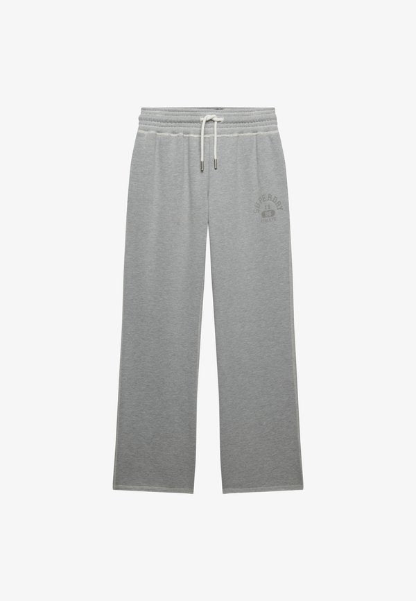 Superdry & Co ATHLETIC PRINT FLARE - Trousers - grey marl