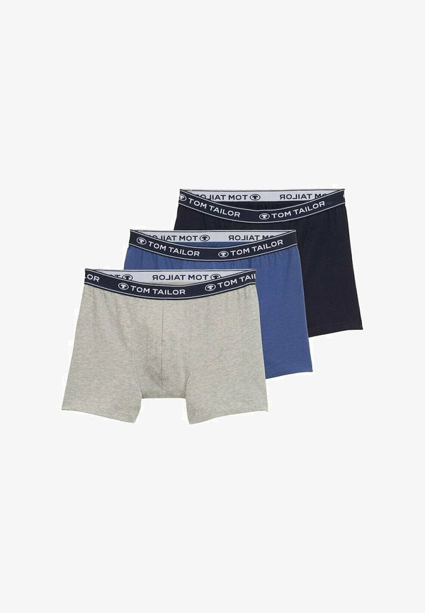 TOM TAILOR 3-PACK - Trunks - blau mittel melange