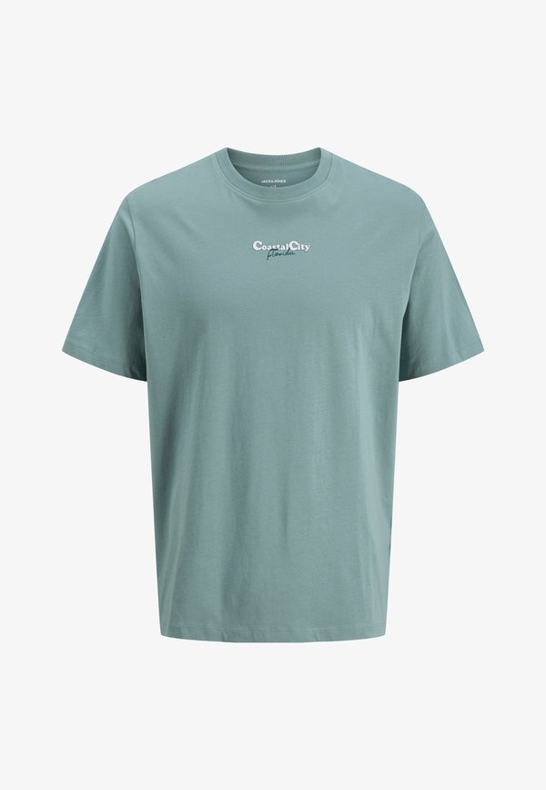 Jack & Jones JJCITY TEE - Print T-shirt - mineral blue