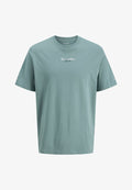Jack & Jones JJCITY TEE - Print T-shirt - mineral blue