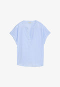 TOM TAILOR TOM TAILOR BLUSEN & SHIRTS LOOSE FIT BLUSE MIT STICKEREI - Blouse - kentucky blue dobby stripe