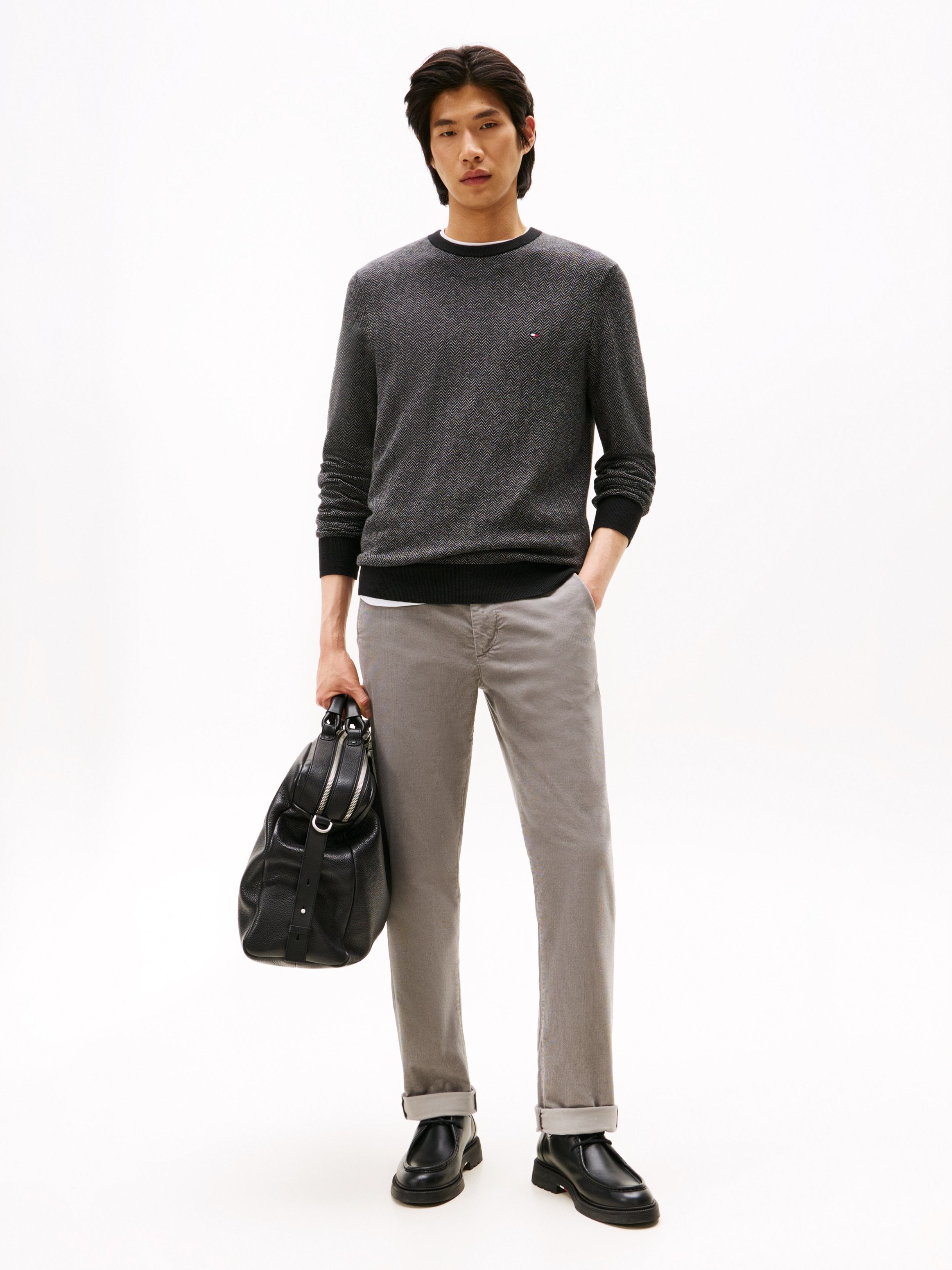 PIMA HERRINGBONE CREW Media 2