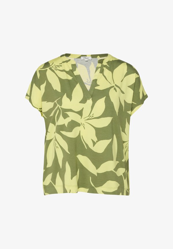 s.Oliver T-SHIRT - Print T-shirt - olivgrün